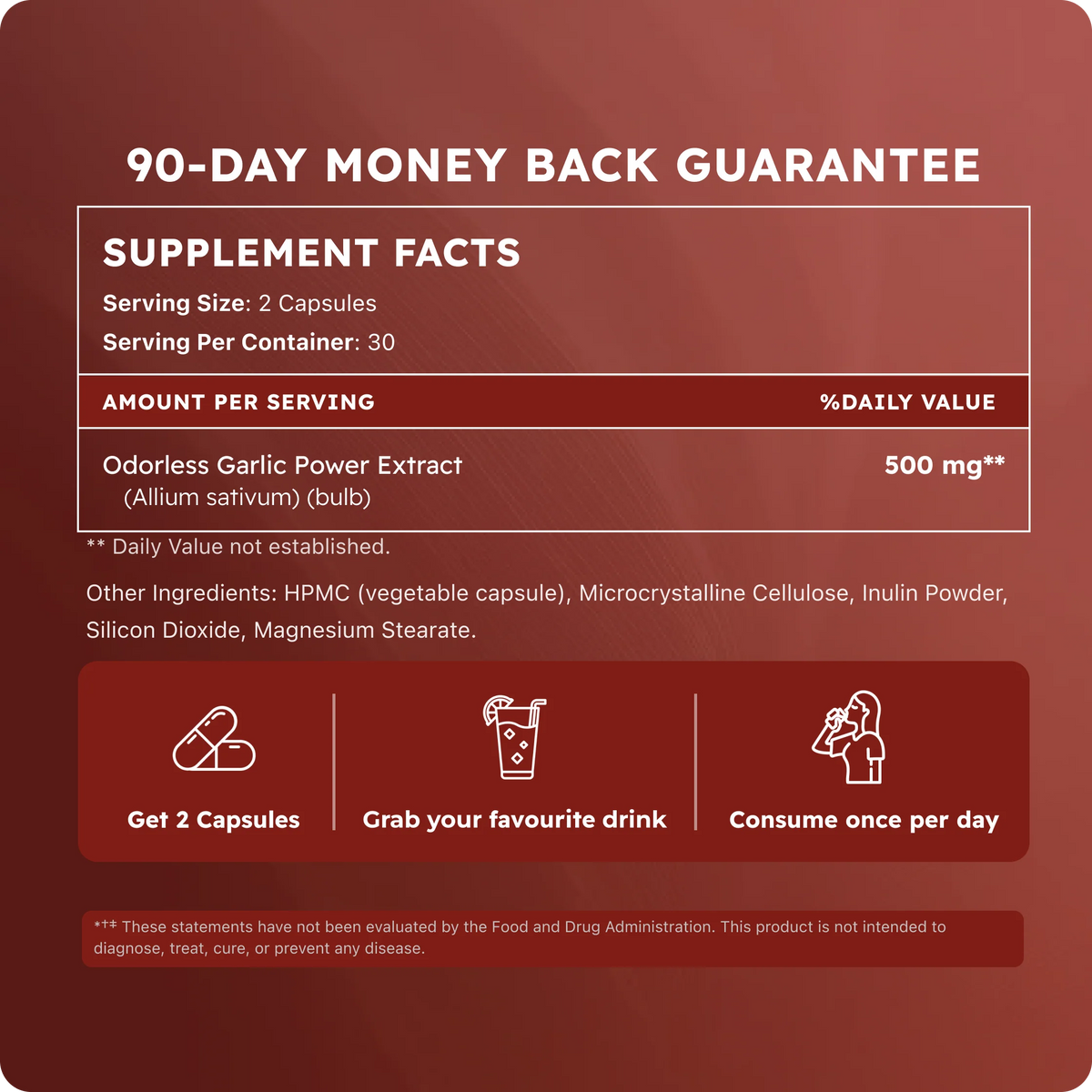 Odorless Garlic Extract Capsules